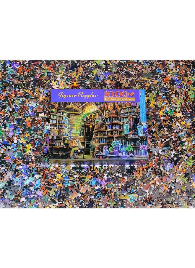 Ingooood Ingooood- Jigsaw Puzzle 1000 Pieces for Adult- Fantasy Series- Exhibition Bookstore_IG-1217 Entertainment Wooden Puzzles Toys…  - Image 4