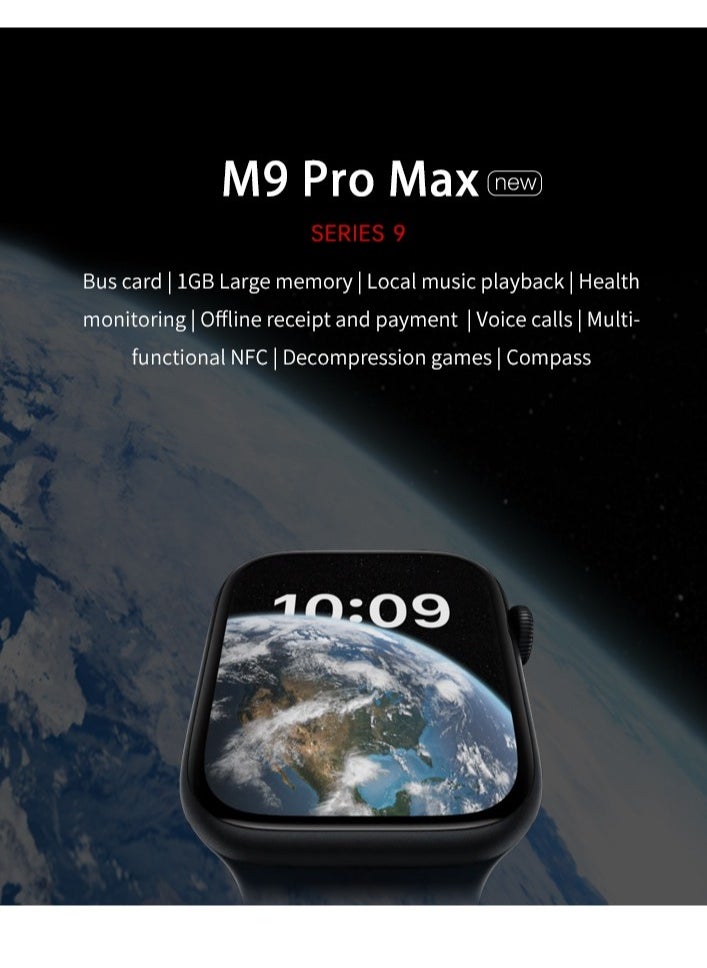 AROAQ - New Arrival 2.2inch Screen NFC M9 Pro Max Smart Watch Iwo Series9 M9 pro max smartwatch - Image 1