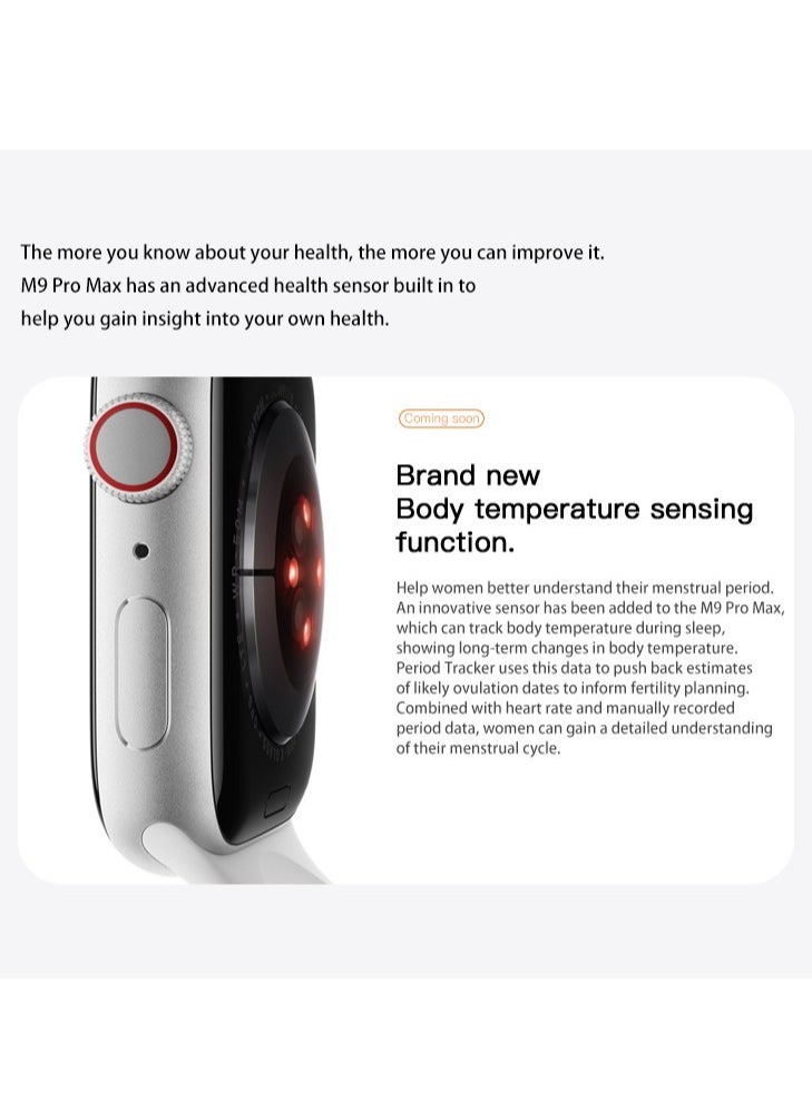 AROAQ - New Arrival 2.2inch Screen NFC M9 Pro Max Smart Watch Iwo Series9 M9 pro max smartwatch - Image 1