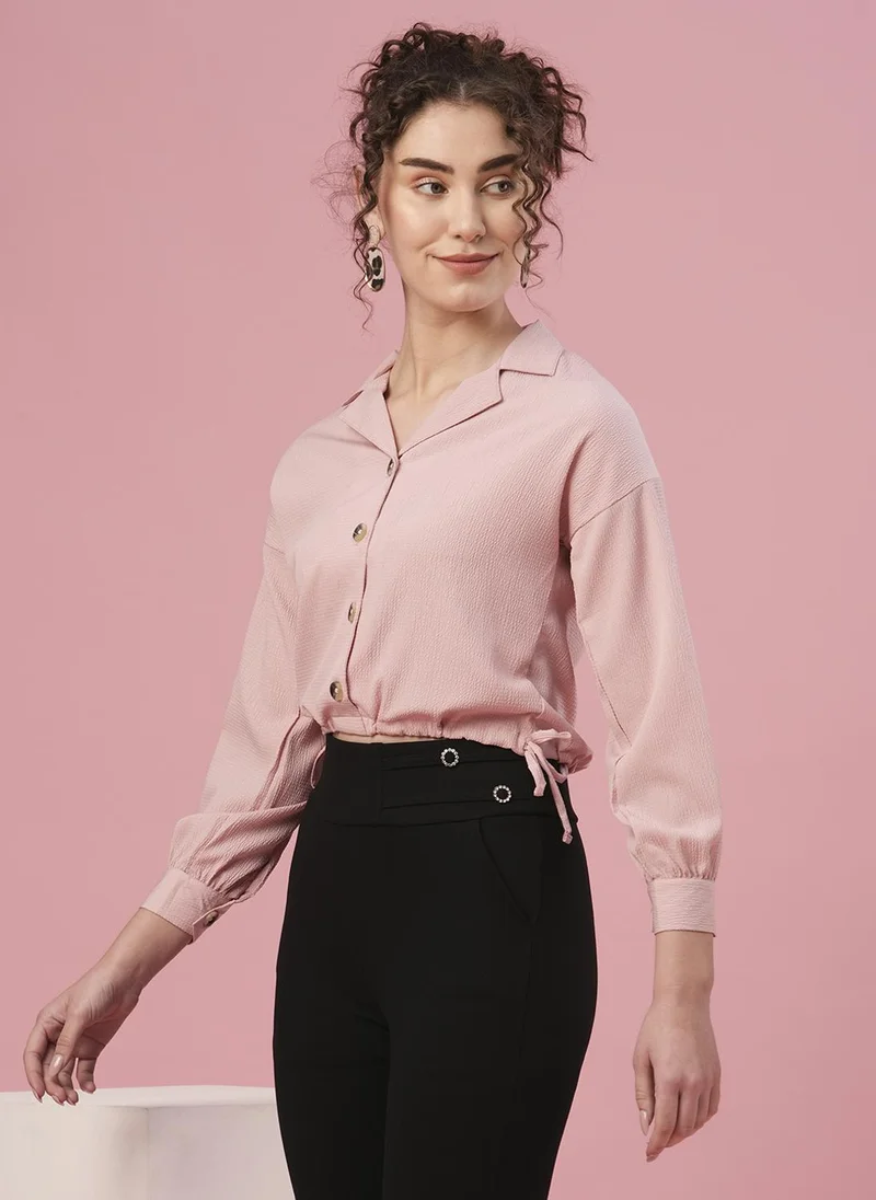 globus Globus Women Lapel Collar Shirt Style Top