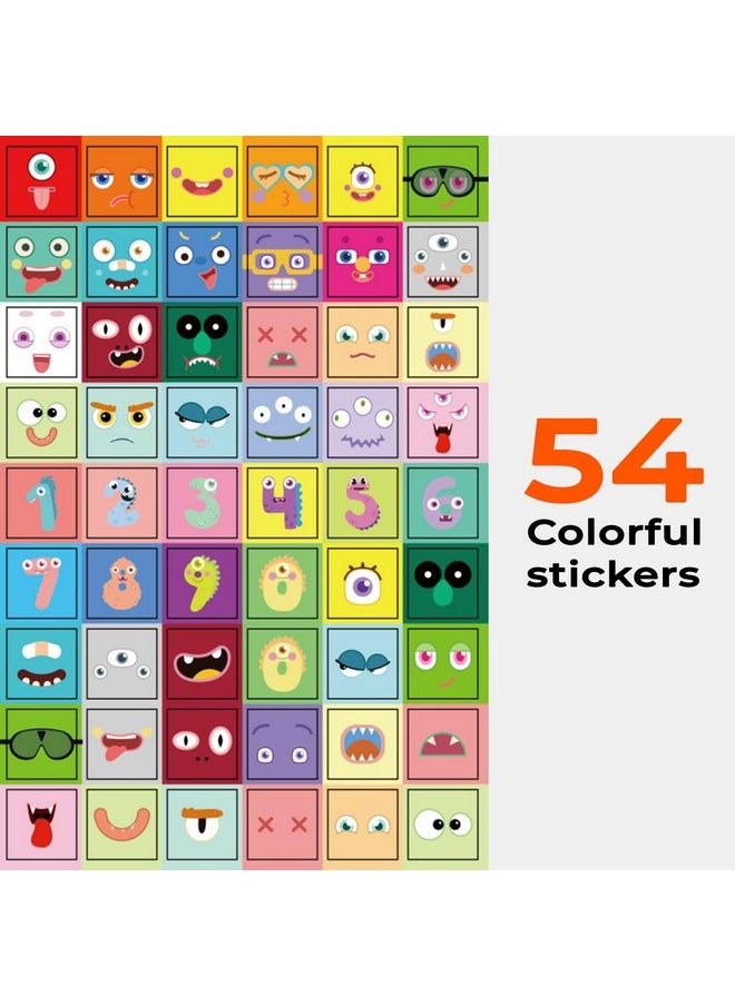 Atlasonix Magnetic Blocks for Kids Ages 3-8, 56 Magnetic Building Cubes & 54 Educational Stickers, STEM Magnet Cube Toy for Boys & Girls. Magnetic Cubes for Learning & Creative Play - Christmas & Birthday Gift  - Image 2