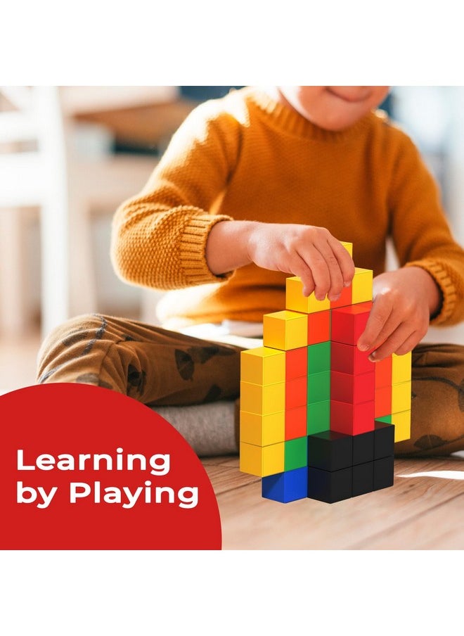 Atlasonix Magnetic Blocks for Kids Ages 3-8, 56 Magnetic Building Cubes & 54 Educational Stickers, STEM Magnet Cube Toy for Boys & Girls. Magnetic Cubes for Learning & Creative Play - Christmas & Birthday Gift  - Image 3