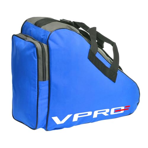 VPRO Adjustable Shoulder Strap and Top Handle Oxford Cloth Bag to Carry Roller Ice Skates for Kids and Adults Blue - Image 1