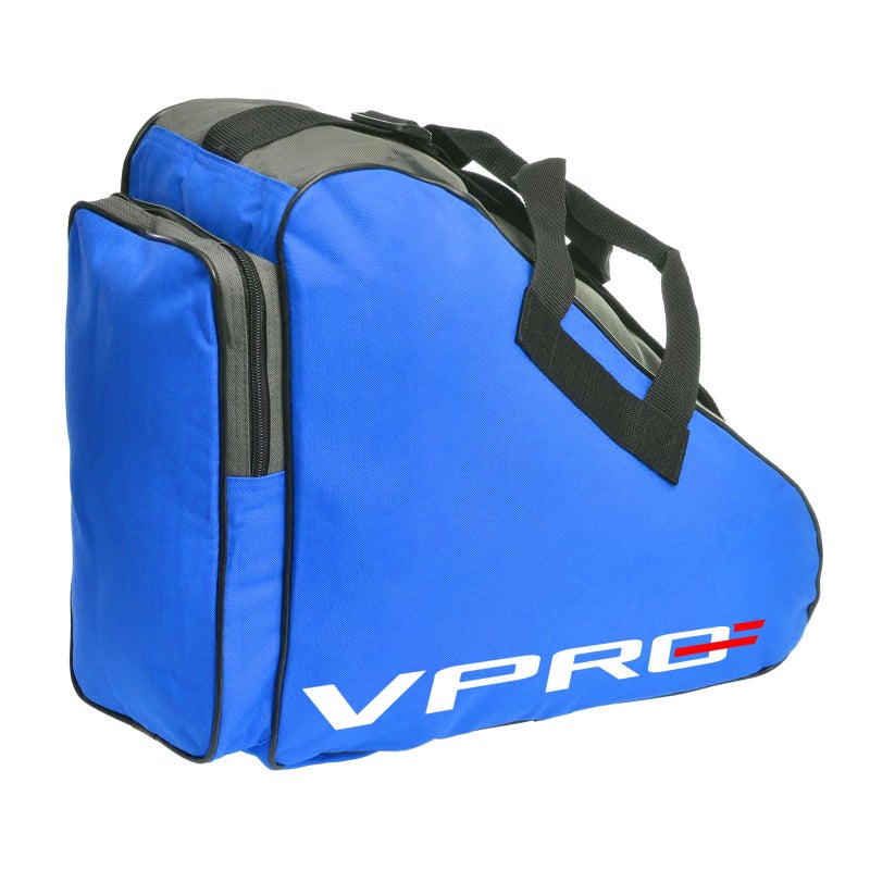 VPRO Adjustable Shoulder Strap and Top Handle Oxford Cloth Bag to Carry Roller Ice Skates for Kids and Adults Blue - Image 2