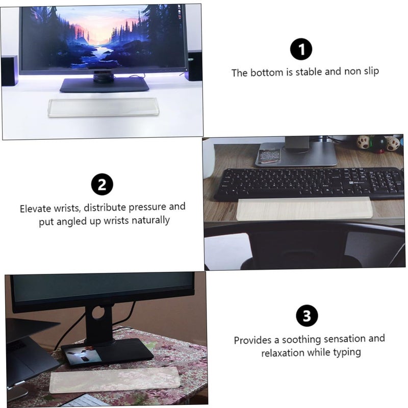 Ergonomic Epoxy Resin Wrist Rest Pad for 61 Key Mechanical Keyboard Office Gaming - Image 4