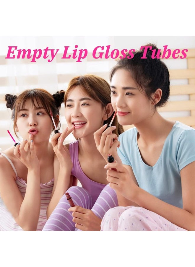 Generic - Pencil Lip Gloss Tubes Keychain, Empty Lip Gloss Tubes Pencil Keychain, Mini Lip Gloss Tubes Keychain Set Contains 10PCS Empty Pencil Lip Gloss Tubes & 10PCS Keychain Tassles with Chain for DIY (A) - Image 1