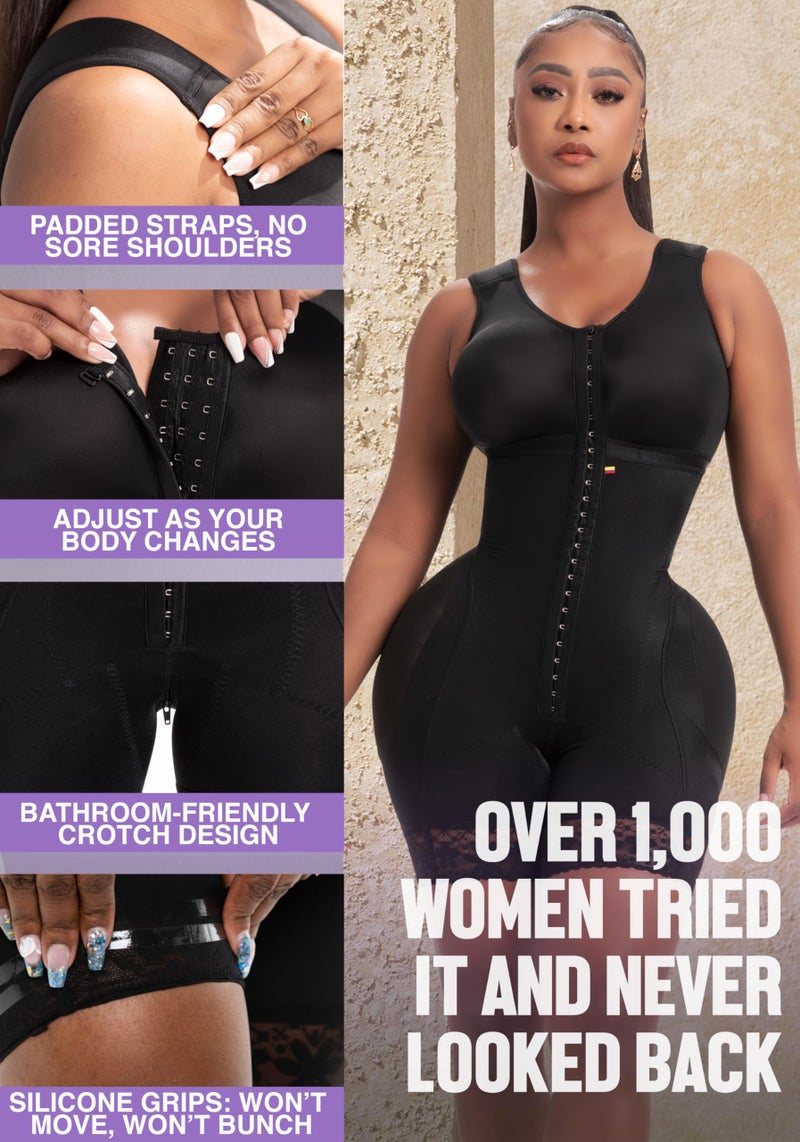 Snatched Body Stage 2 Faja with Bra | Best Body Faja Post-Op & Everyday Shapewear | Fajas Colombianas Moldeadoras Black S - Image 4