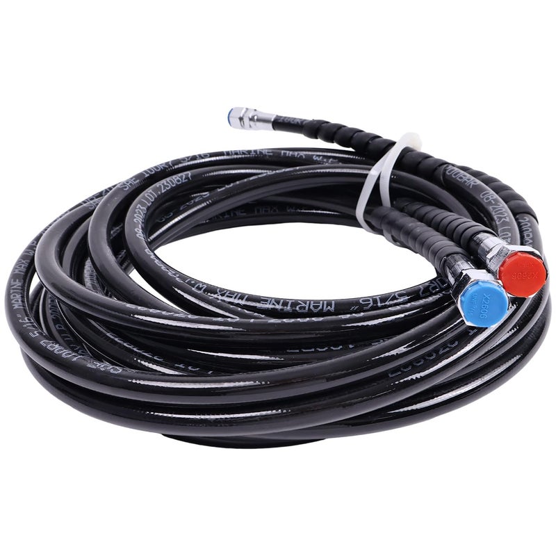 AIVWUMOT 16ft Hydraulic Hose Kit HO5116 HO5116 Compatible with SeaStar Outboard Steering Boat Teleflex Marine - Image 2