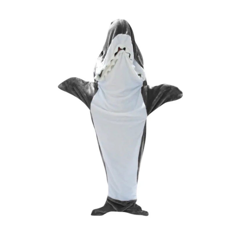 New Shark Blanket Adult Super Soft Flannel Hoodie Sleeping Bag Wearable Loose One-Piece Pajamas - Image 5