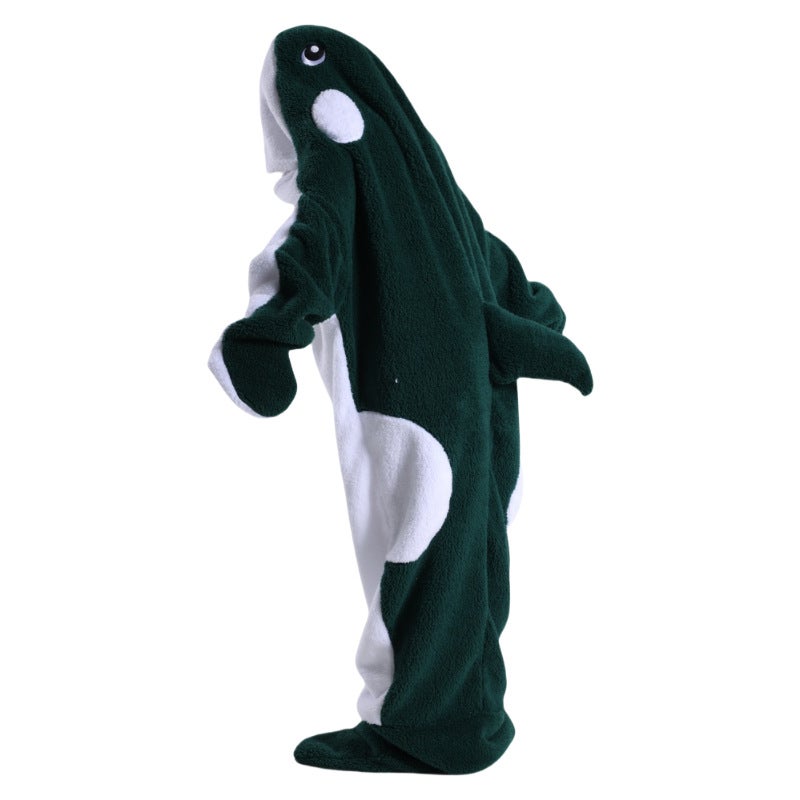 New Shark Blanket Adult Super Soft Flannel Hoodie Sleeping Bag Wearable Loose One-Piece Pajamas - Image 1