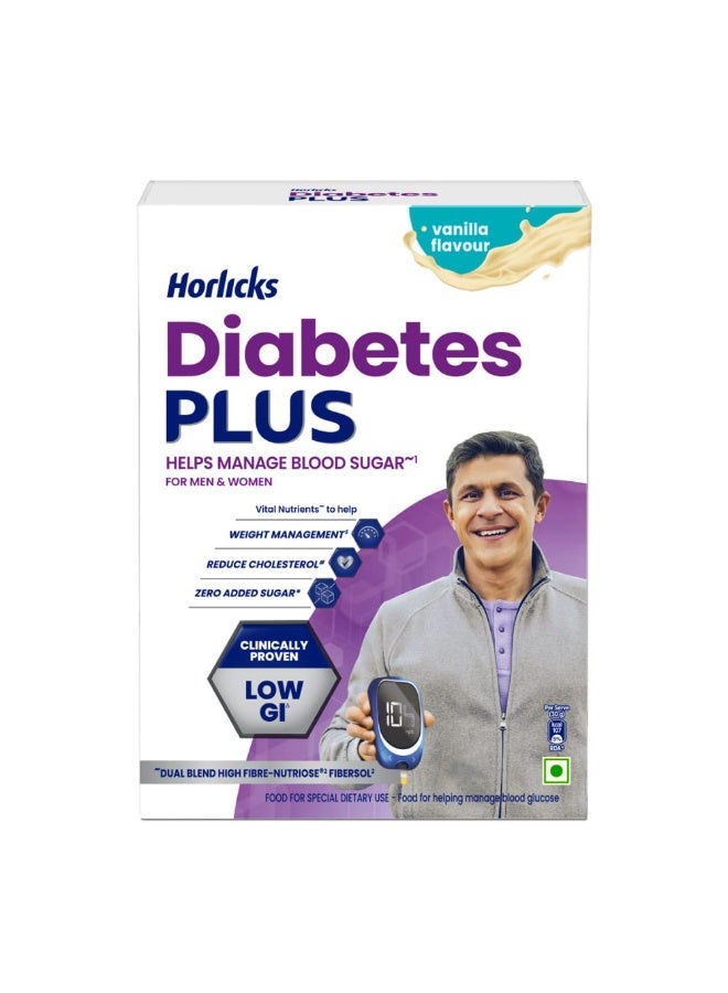 Horlicks Diabetes Plus, Vanilla, 400G, Powder | Helps Manage Blood Sugar From Day 1 - Image 1