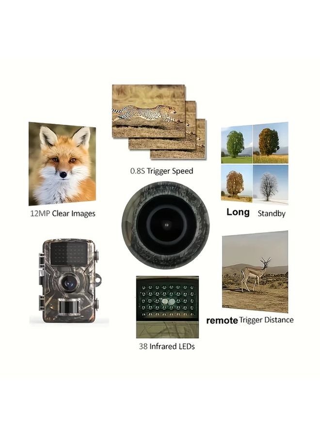 كاميرا تتبع بدقة فائقة كاملة مع شاشة 2 بوصة ورؤية ليلية بالأشعة تحت الحمراء بـ 33 مصباح LED لا تشمل بطاقة - Image 4