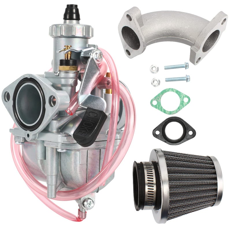 ABCERRSI VM22 26mm كارب مع أنبوب سحب فلتر الهواء متوافق مع CRF70 XR50 DB17 RFZ DBX1 RFX150 SSR 125 110cc 150cc 212cc دراجة إنقاذ كارت بيك ATV دراجة نارية