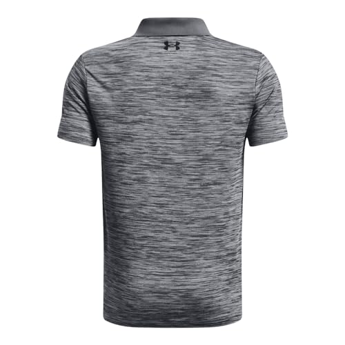 Under Armour Boys Performance Polo, (012) Pitch Gray Light Heather / / Black, Medium - Image 2