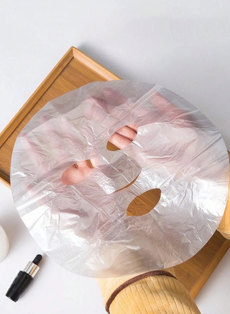 100pcs Disposable Clear Face Mask Transparent Skin Care Masks Thin Retain Skin Moisture - Image 2