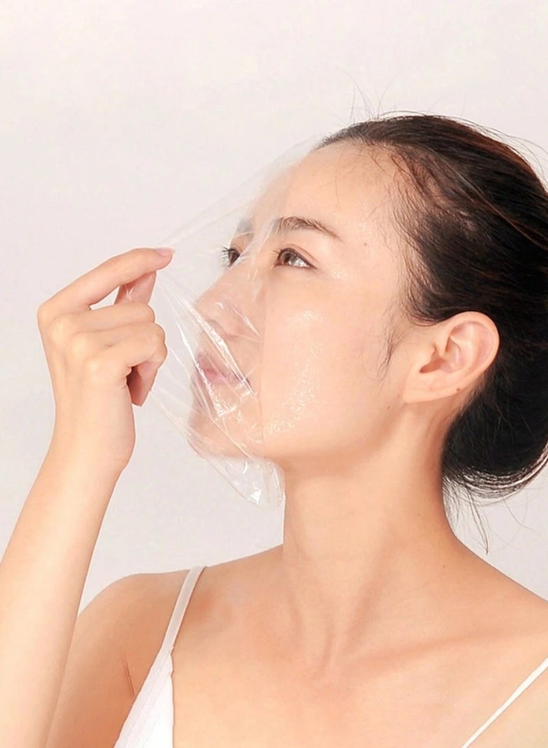 100pcs Disposable Clear Face Mask Transparent Skin Care Masks Thin Retain Skin Moisture - Image 3