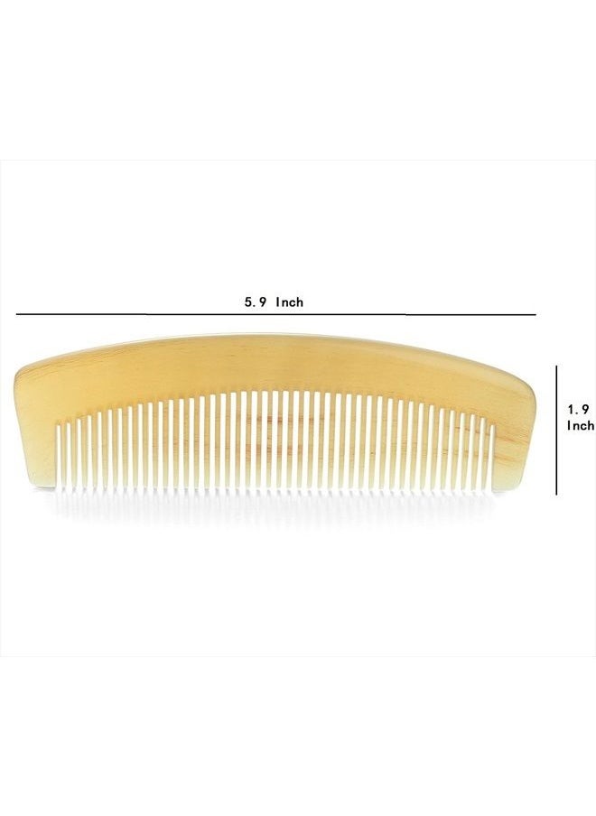 Liasun - Premium Quality 100% Handmade Anti Static Natural Sheep Horn Comb - Professional Detangling Massage Comb (Mellowandfull) - Image 1