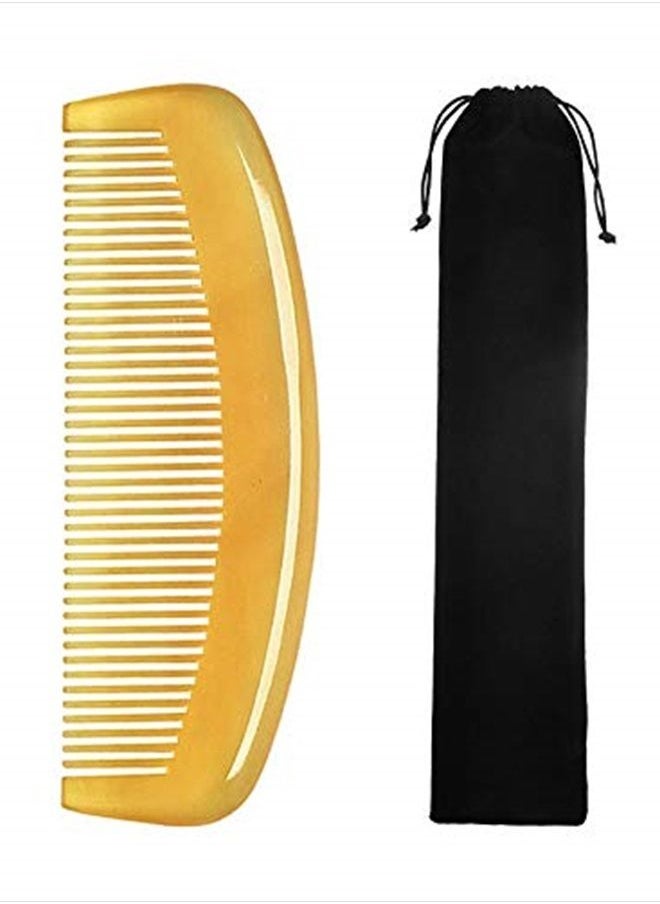 Liasun - Premium Quality 100% Handmade Anti Static Natural Sheep Horn Comb - Professional Detangling Massage Comb (Mellowandfull) - Image 1