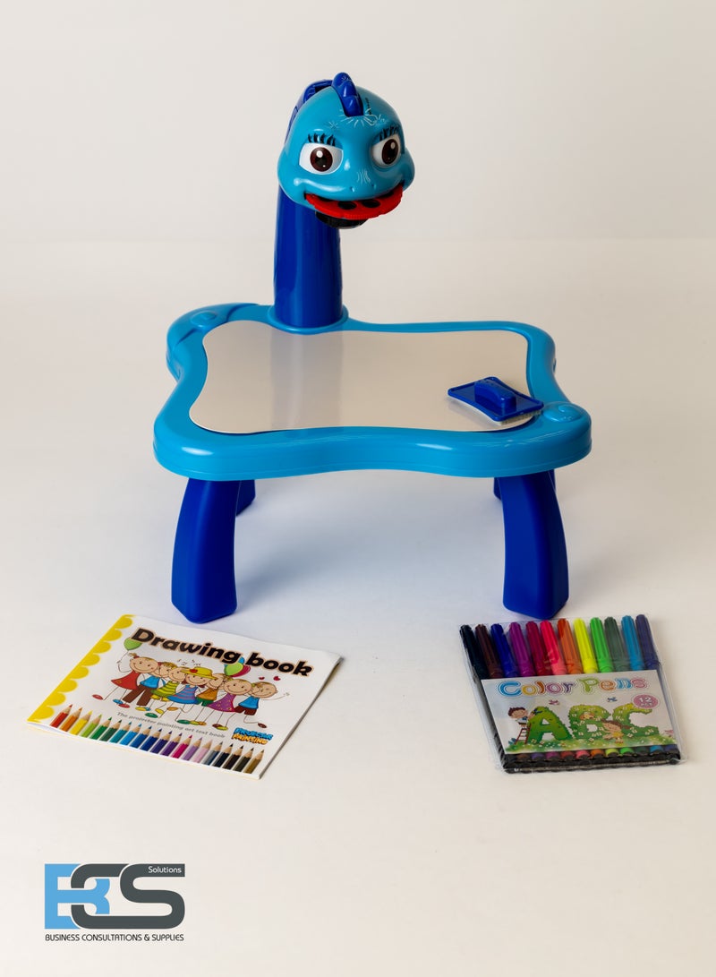 Adjustable Rotating Kids Projector Painting With 12 Colour Markers And 24 Patterns To Trace - Image 1