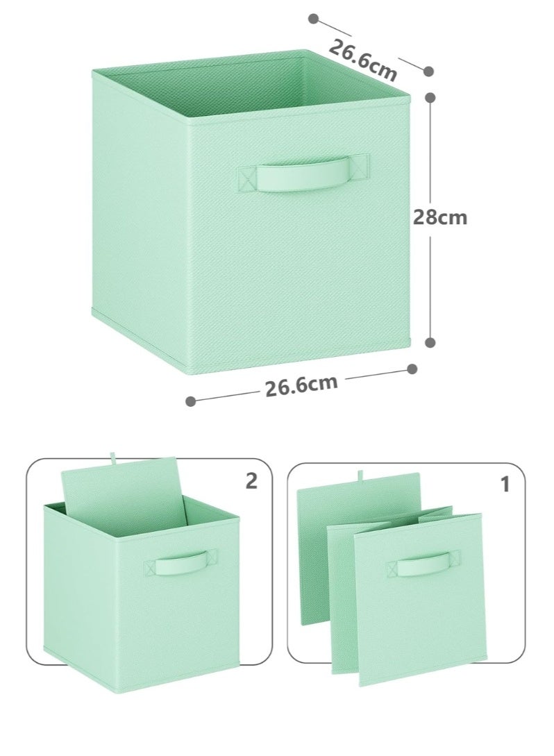 Drawer Organizer 6 Piece Colorful Fabric Drawer Storage Organizer Bins Multi Purpose Cube Boxes for Toys Organizer, Clothes, Books, Shoes, Art Craft Supplies, Closet Home Storage - Image 4