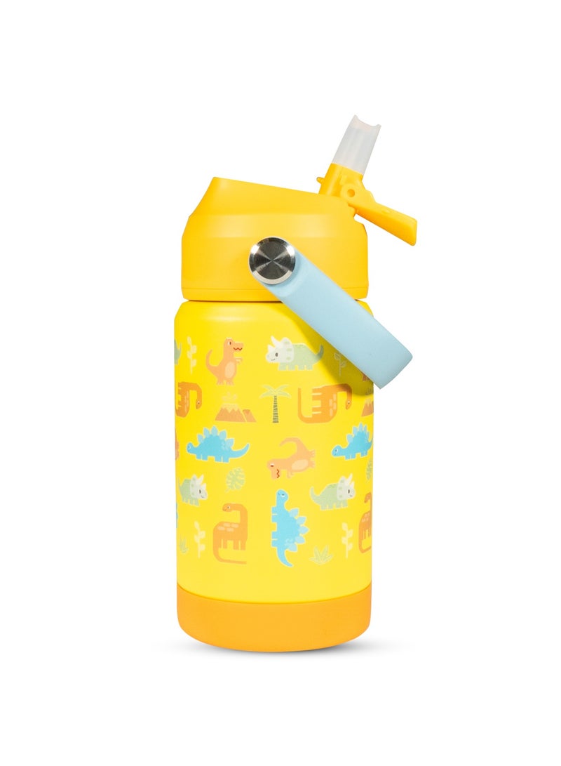 WAICEE Beige Dinosaur 2.0 Water Bottle with Handle - 12oz / 350ml - Image 1