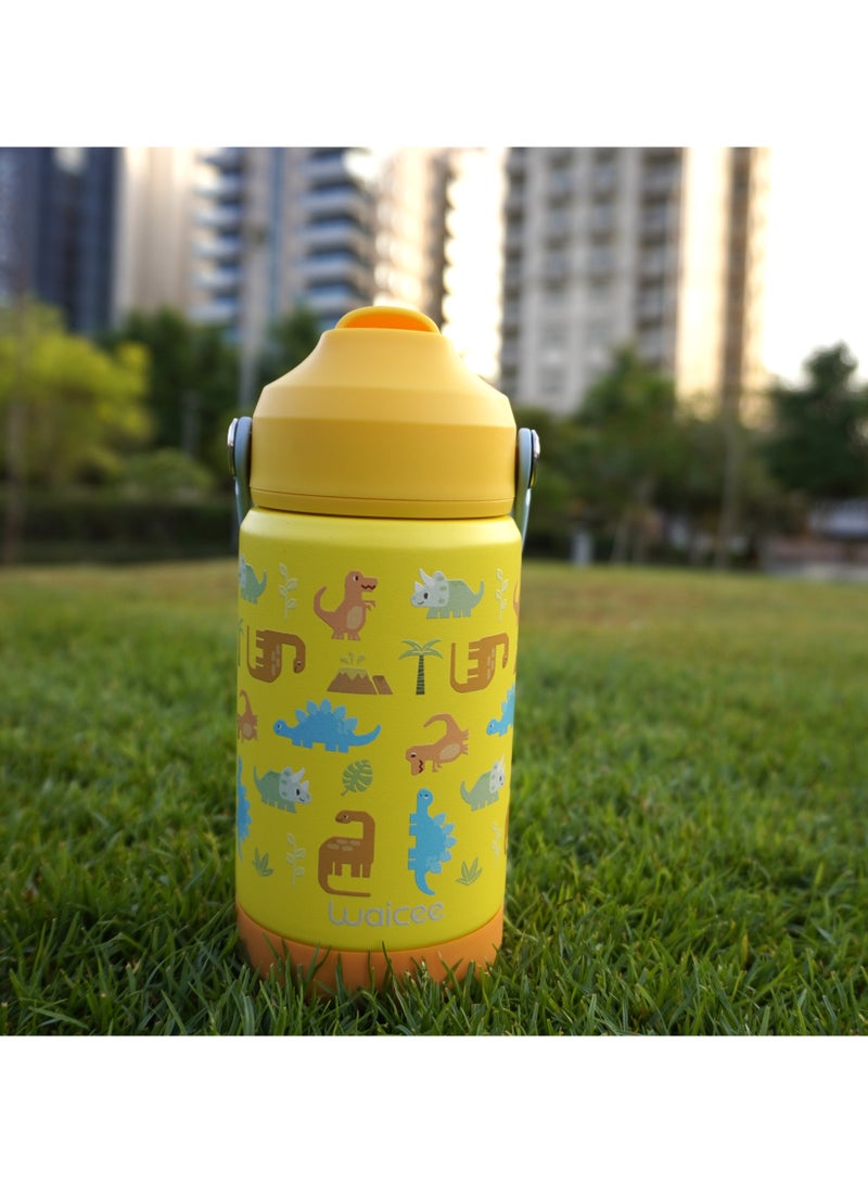 WAICEE Beige Dinosaur 2.0 Water Bottle with Handle - 12oz / 350ml - Image 5