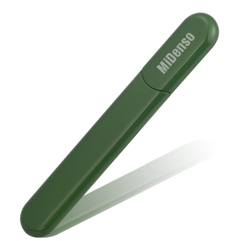 MiDenso Premium Particular Glass Nail File with Case MiDenso Both Sided Filer Crystal Beauty Nail File Salon Nail Shine Top Christmas Stocking Superior Quality Gift Idea for Women,Fruit Green - Image 1