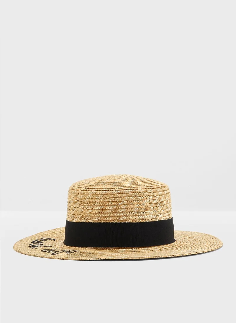 PIECES Beach Life Gilly Straw Hat