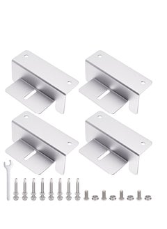 SYOSI Solar Panel Mounting Bracket, 4Pcs Aluminum Solar Panel Z Brackets with Nuts and Bolts, Roof Solar Panel Bracket for RV, Boat, Wall, Caravans, Yacht and Other Off Gird Installation  - Image 1