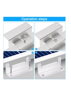 SYOSI Solar Panel Mounting Bracket, 4Pcs Aluminum Solar Panel Z Brackets with Nuts and Bolts, Roof Solar Panel Bracket for RV, Boat, Wall, Caravans, Yacht and Other Off Gird Installation  - Image 3