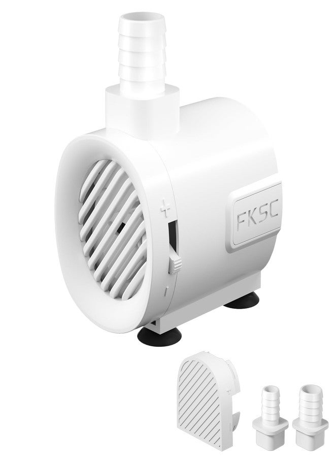 FKSC 50 GPH Submersible Water Pump - Fountain Pump for Aquarium & Fish Tank Mini, Adjustable Flow Control, Dual-Suction Side/Bottom Intake, Outdoor Water Fountain, Hydroponics, Pond (White) - Image 2