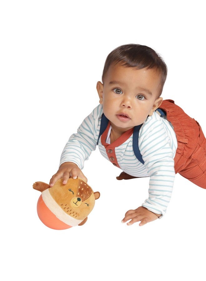 Manhattan Toy Manhattan Toy Wobbly Bobbly Bear Weighted, Soft Silicone Wobble Ball with Embroidered Plush Baby & Toddler Toy - Image 5