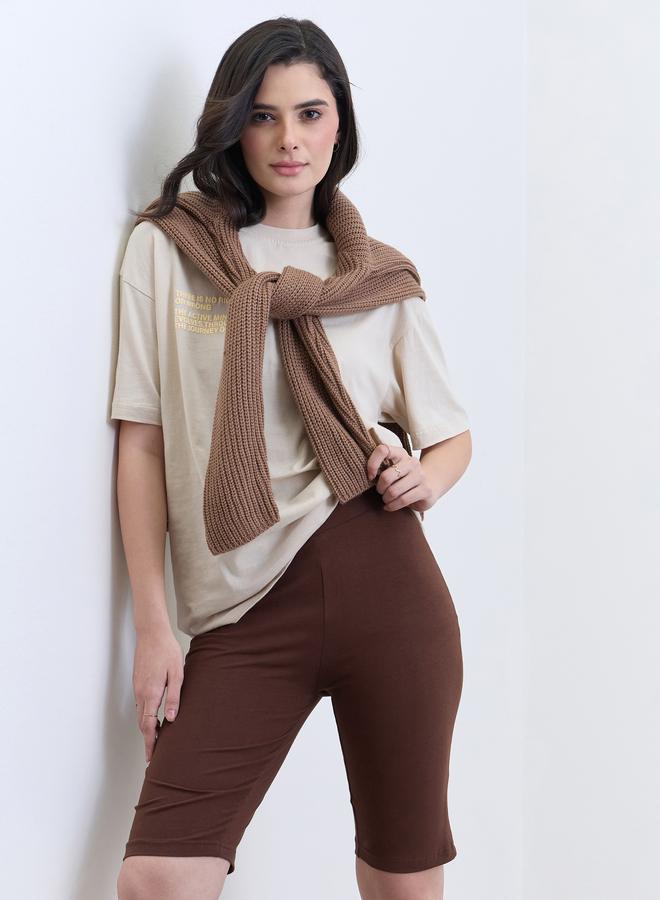 ستايلي شورت ركوب دراجات بخصر متقاطع - Image 1