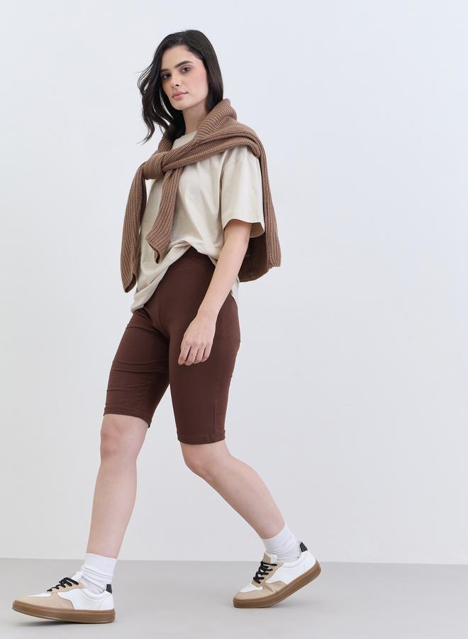 ستايلي شورت ركوب دراجات بخصر متقاطع - Image 2