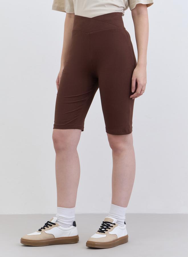 ستايلي شورت ركوب دراجات بخصر متقاطع - Image 3