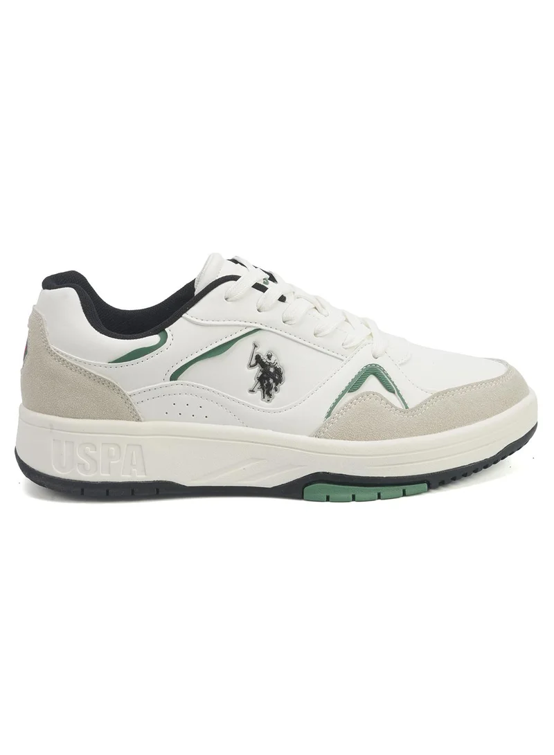 Men's White Low-Top Canvas Sneakers - Iconic Branding Shoes for a Clean Look