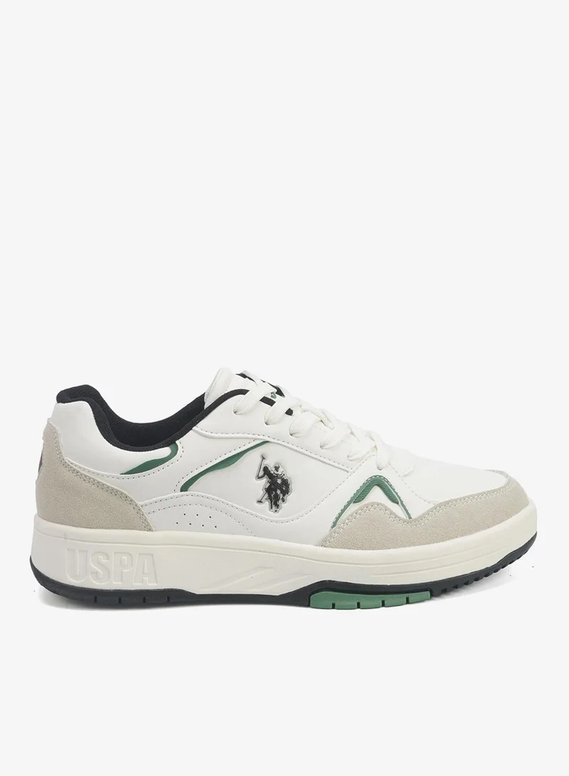 U.S. Polo Assn. white Men's White Low-Top Canvas Sneakers - Iconic Branding for a Clean Look Shoes for Men | Best Price UAE