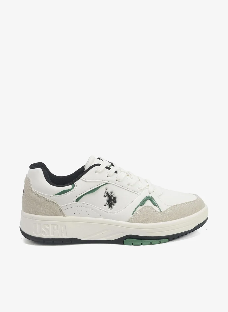 Men's White Low-Top Canvas Sneakers - Iconic Branding for a Clean Look Shoes