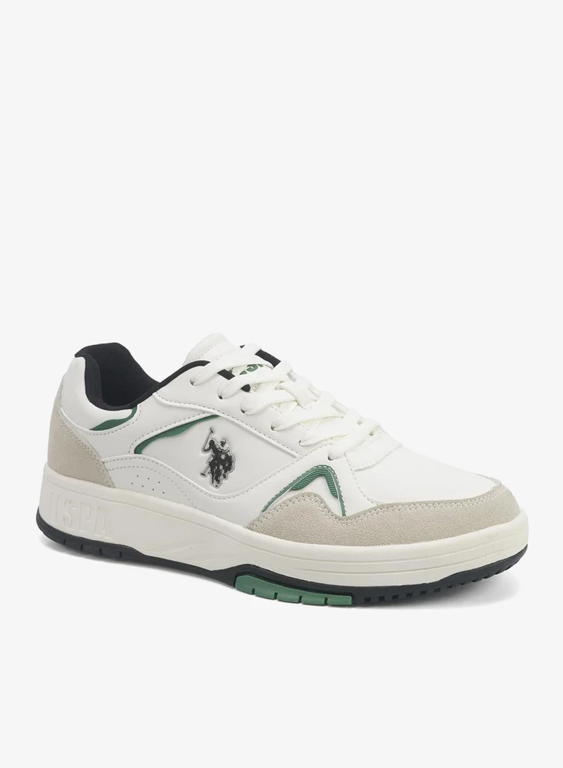 U.S. Polo Assn. white Men's White Low-Top Canvas Sneakers - Iconic Branding for a Clean Look Shoes for Men | Best Price UAE