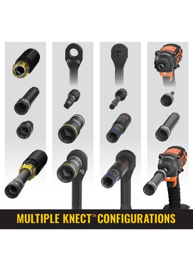 كلاين تولز مفك براغي متعدد الرؤوس KNECT 32500HD من Klein Tools، أداة مقاومة للصدمات 11 في 1 برؤوس فيليبس ومشقوقة ومربعة وتوركس  - Image 3