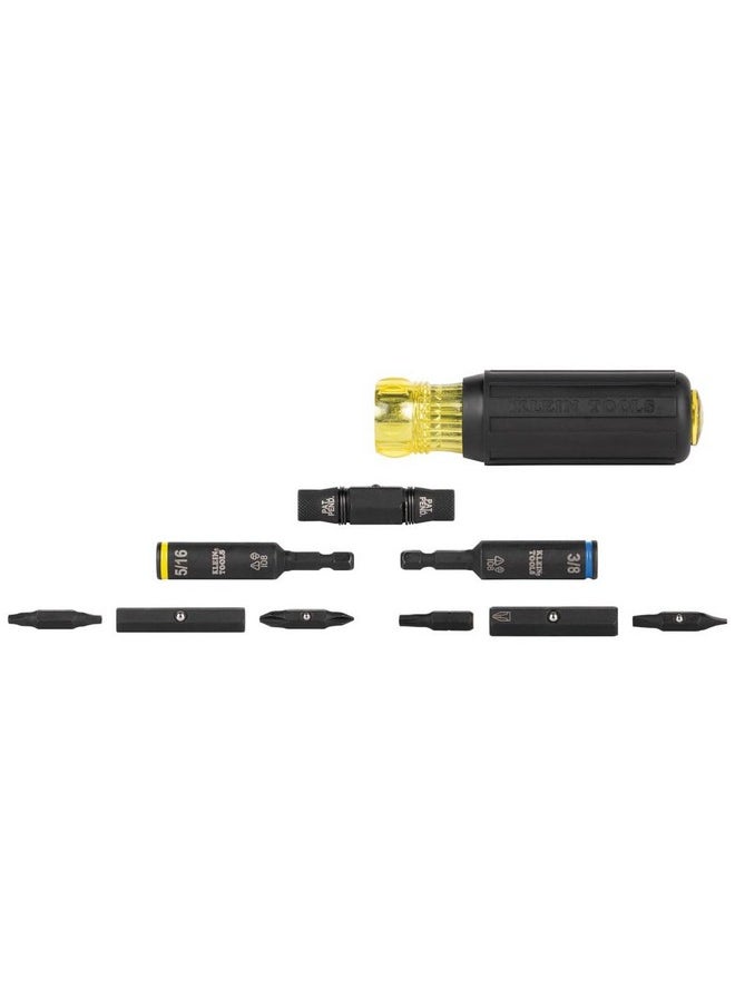 كلاين تولز مفك براغي متعدد الرؤوس KNECT 32500HD من Klein Tools، أداة مقاومة للصدمات 11 في 1 برؤوس فيليبس ومشقوقة ومربعة وتوركس  - Image 5