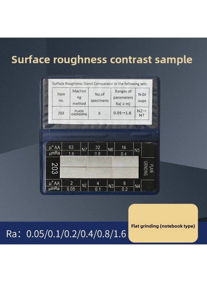 Mountain Test Surface Roughness Comparison Sample Block Comparison Model Lathe Vertical Milling Flat Milling Grinding External Grinding Flat Grinding Planer-Model:Flat Grinding (notebook Type) - Image 1