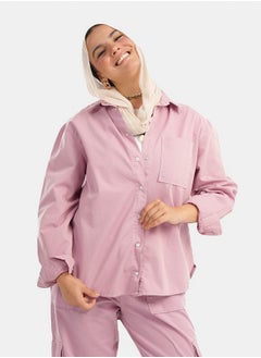 Clue Linen Shirt with Patch Pocket  - Image 1