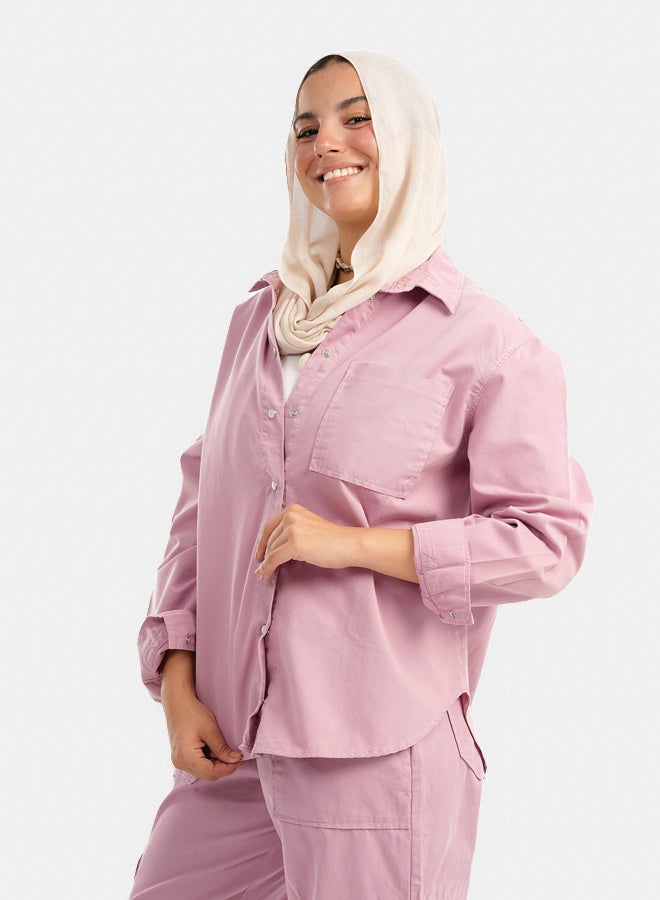 Clue Linen Shirt with Patch Pocket  - Image 3