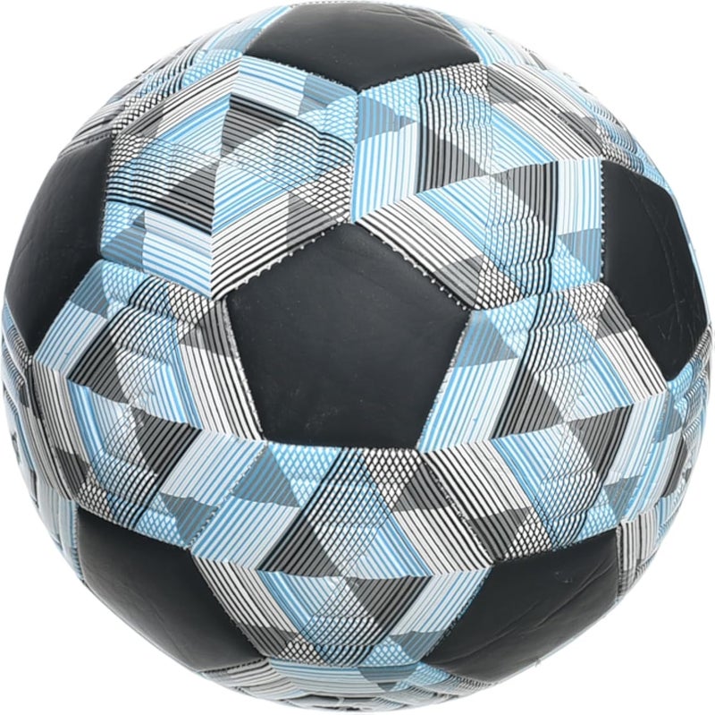 MINSA Size 5 Soccer Ball M267 Black/Blue Design for All Surfaces