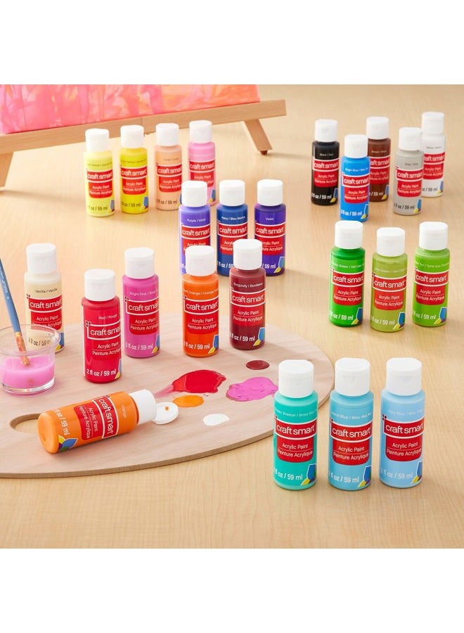Craft Smart craft mart 24 Assorted Acrylic Paint Set by - Non-Toxic Paint for Drawing, Painting, & s Supplies - 1 Pack - Image 3