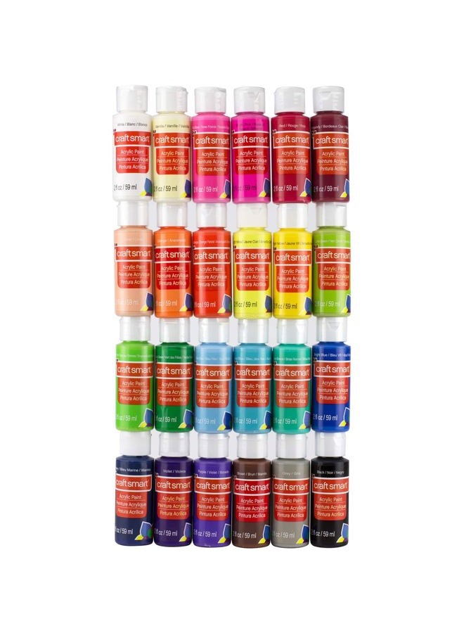 Craft Smart craft mart 24 Assorted Acrylic Paint Set by - Non-Toxic Paint for Drawing, Painting, & s Supplies - 1 Pack - Image 1
