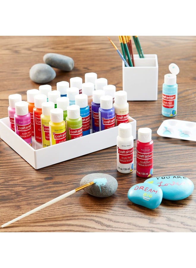 Craft Smart craft mart 24 Assorted Acrylic Paint Set by - Non-Toxic Paint for Drawing, Painting, & s Supplies - 1 Pack - Image 2