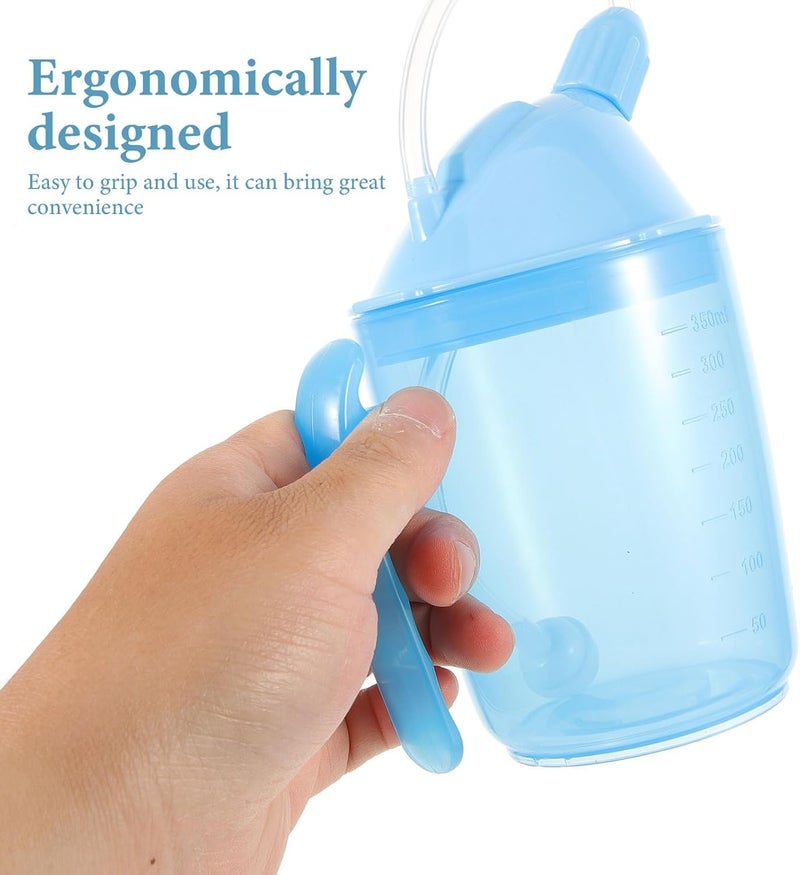 Leakproof Drinking Straw Cup for Bedridden Elderly Adults, Spill-proof Liquid Diet Feeding Mug with Straw, Portable Nursing Drinking Aid for Patients and Disabled - Image 4