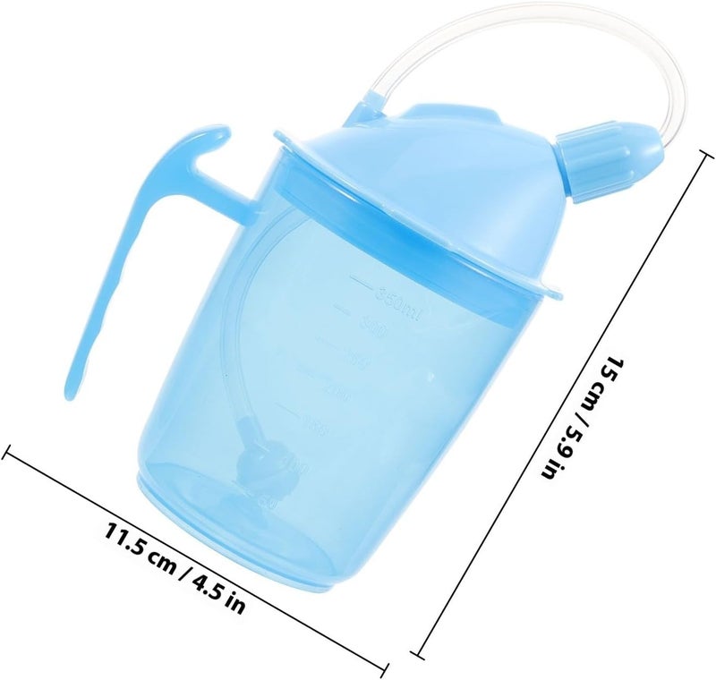 Leakproof Drinking Straw Cup for Bedridden Elderly Adults, Spill-proof Liquid Diet Feeding Mug with Straw, Portable Nursing Drinking Aid for Patients and Disabled - Image 2